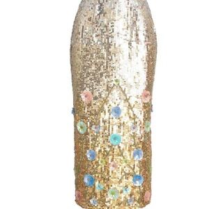 ✔️#73B/400/319) ❤️❤️ BNWT MAC DUGGAL HIGH NECK FLORAL DRESS #10691